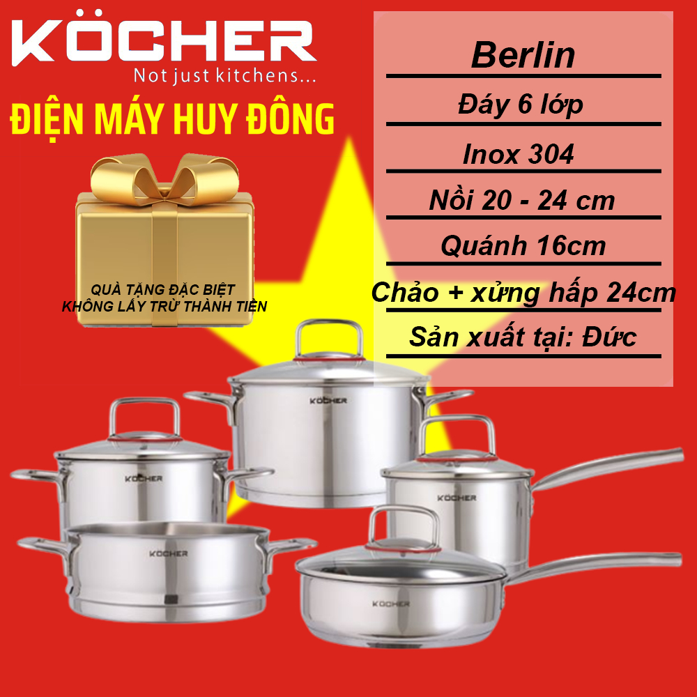 BỘ NỒI 5 MÓN KOCHER BERLIN