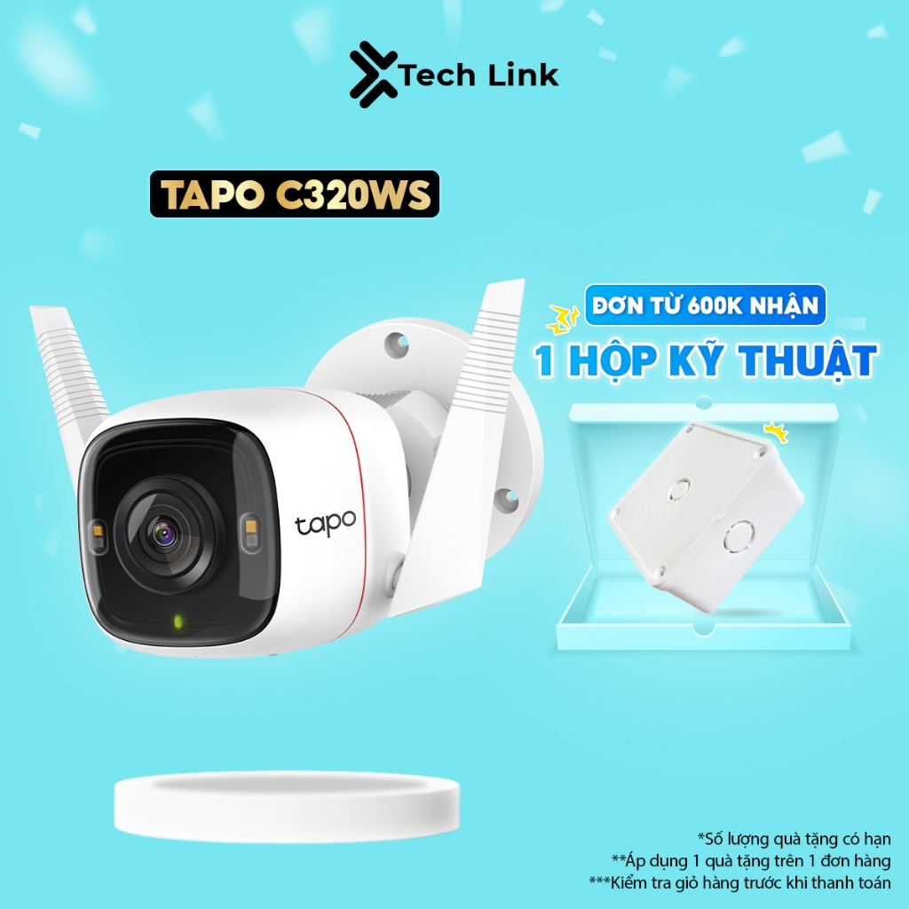 [Hỏa Tốc] Camera WiFi Ngoài Trời TP-Link Tapo C320WS Độ Phân Giải 2K QHD