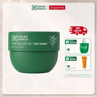 [SẢN PHẨM MỚI] Mặt nạ đất sét trà xanh Cỏ Cây Hoa Lá 120g Làm Sạch Sâu Giảm Dầu Thừa Và Tế Bào Chết