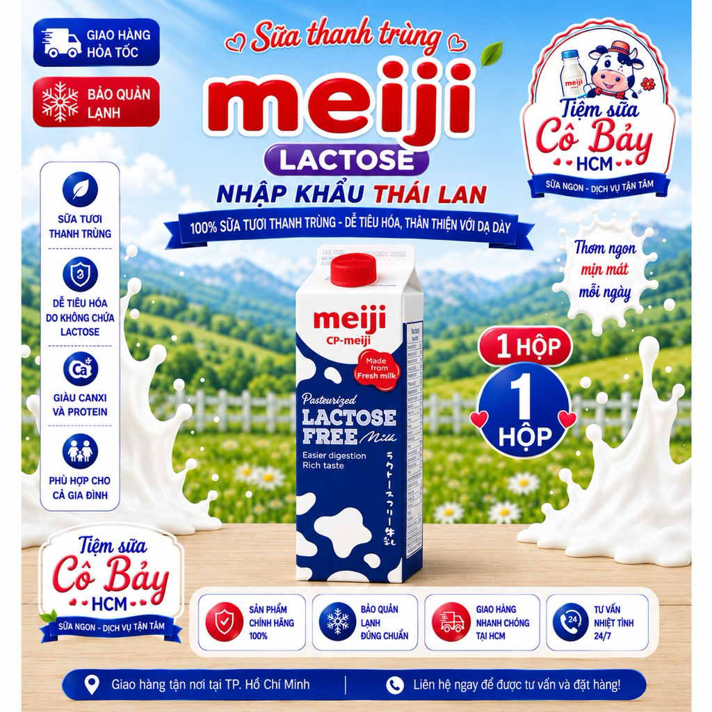 1 hộp sữa Meiji Free Lactose 946ml
