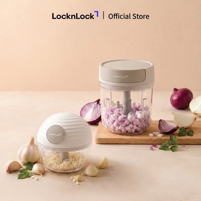 Dụng cụ băm rau củ quả LocknLock Swift Mini/Max Chopper CKS346IVY/CKS347IVY 2 dung tích - Màu Be
