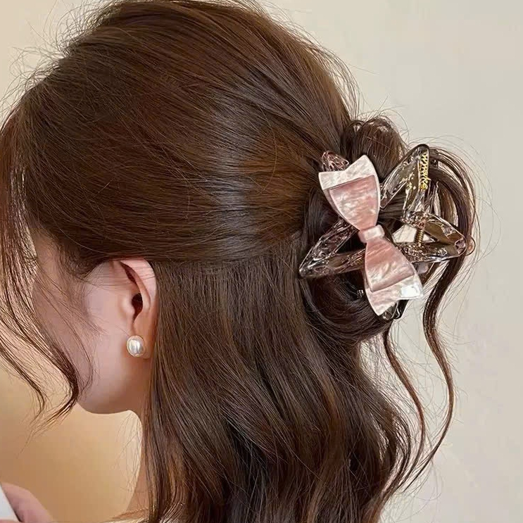 Kẹp bấu tóc  đen size to nhựa đẹp TÍM STORE phụ kiện min min búi tóc thời trang phong cách hàn quốc
