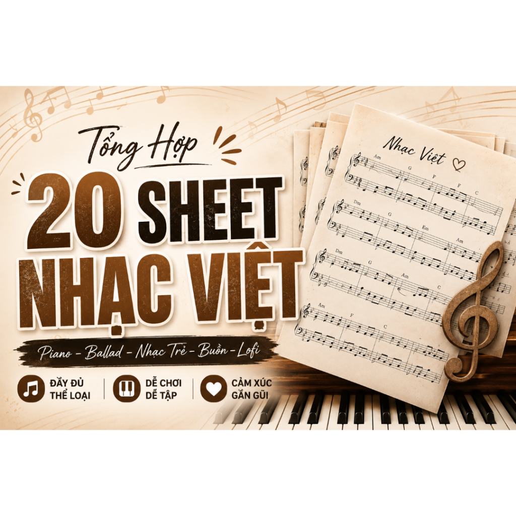 Tổng Hợp Sheet Nhạc Việt Dành Cho Piano - In A4 Sheet Piano Chuẩn