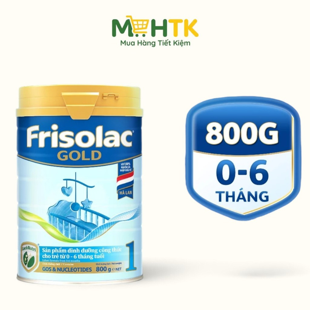 Sữa bột Frisolac Gold 1 cho trẻ từ 0 - 6 tháng tuổi 800g