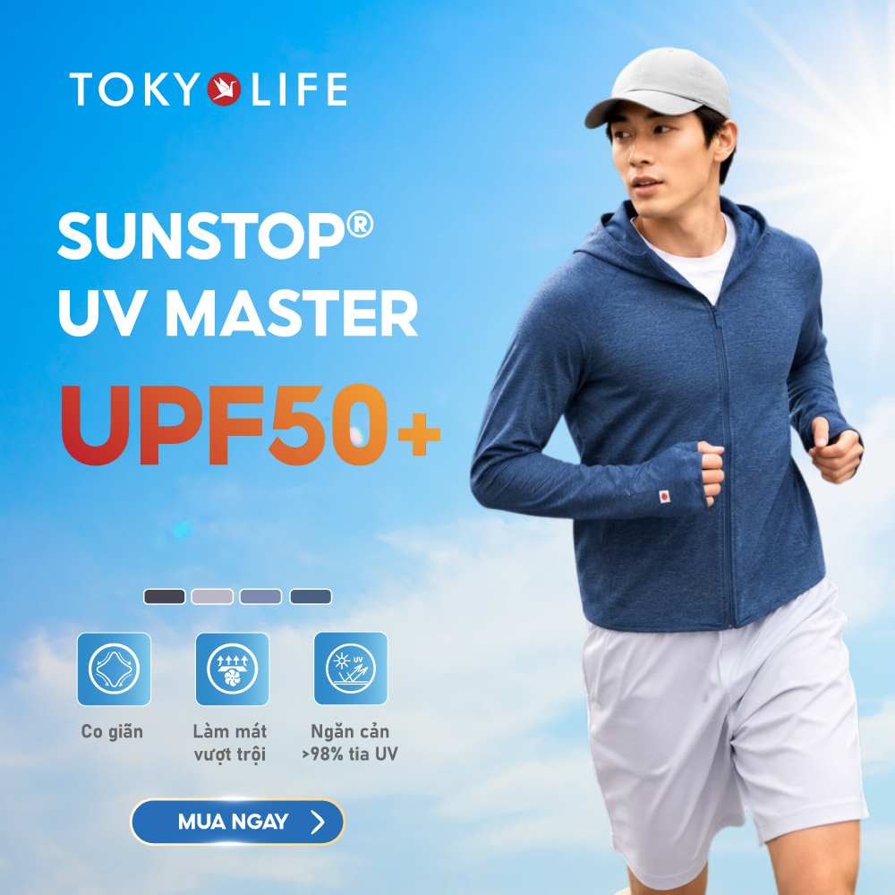 Áo khoác chống nắng nam SunStop UV Master chống tia UV nhẹ mát 40000540 TOKYOLIFE