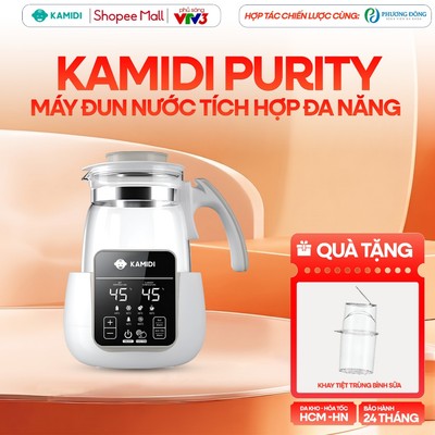 Máy Đun Nước Pha Sữa Kamidi Purity Đa Năng Tích Hợp Tiệt Trùng Bình Sữa