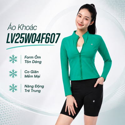Áo Khoác Nữ Livan LV25W04F607 Form Ôm Co Giãn Thoải Mái Mặc Đẹp Giao Mùa