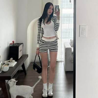 làminapparel - STRIPED COTTON SHORTS