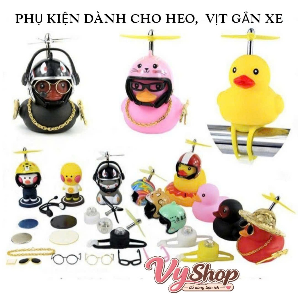 Phụ Kiện Vịt Gắn Xe Trang Trí Ô tô , Xe Máy , Xe Đạp ,Vịt Gắn Xe , Đồ Chơi Xe