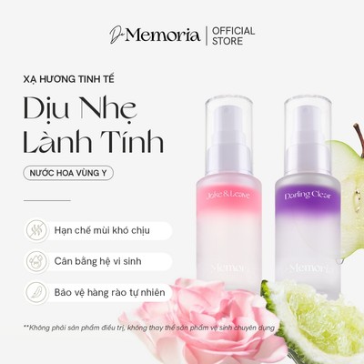 [CHE TÊN SP] Nước Hoa Vùng Kín De Memoria - Mùi Hương Trong Trẻo Ngọt Ngào Cuốn Hút, Lưu Hương Thơm Bền Lâu (30ml)