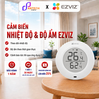 Cảm Biến Nhiệt Độ Độ Ẩm EZVIZ T51C Kết Nối App Cảnh Báo Thông Minh Smart Home - BH 1 Năm