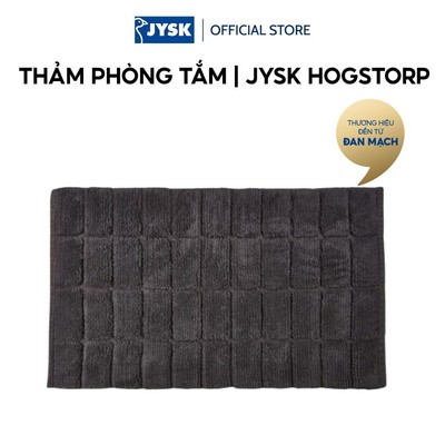 Thảm phòng tắm | JYSK HOGSTORP | cotton | ghi đậm | R50xD80cm