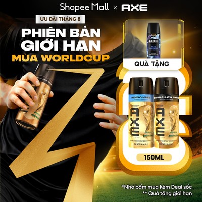 [MỚI] Xịt thơm hương nước hoa AXE phiên bản giới hạn FIFA World Cup 2026 150ml
