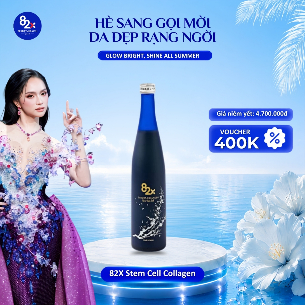 Nước Uống Collagen 82X STEM CELL COLLAGEN Dưỡng Da Căng Mọng, Bổ Sung Vitamin, Tăng Đề Kháng 500ml