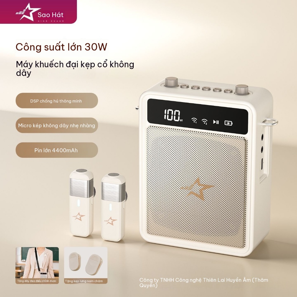 TAALO STORE Máy Trợ Giảng Không Dây X3 30W Cho Giáo Viên - Loa Dạy Học…