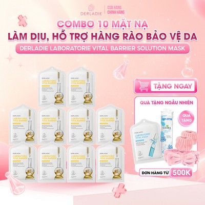 COMBO 10 Mặt Nạ Hỗ Trợ Phục Hồi Da DERLADIE LABORATORIE VITAL BARRIER SOLUTION MASK 30ml x 10