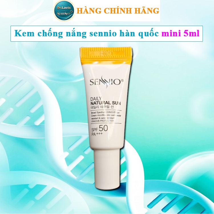Kem chống nắng sennio chính hãng kem chống nắng sennio mini 5ml kcn sennio tester dr.lavic drlavic