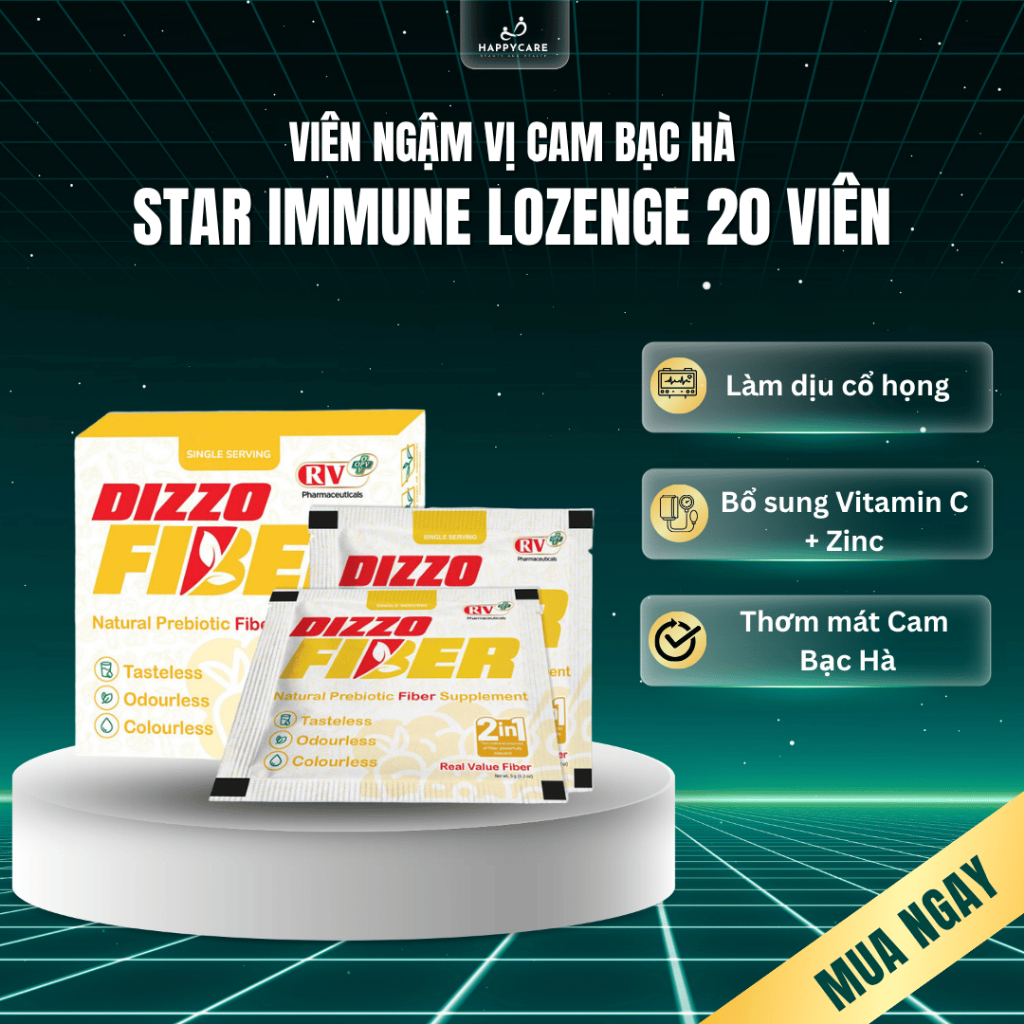 Dizzo Fiber 30 Gói x 5g – Bổ Sung Chất Xơ Hòa Tan Hỗ Trợ Giảm Táo Bón, Cải Thiện Tiêu Hóa