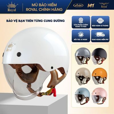 Mũ Bảo Hiểm 1/2 Đầu Royal M239 Chính Hãng - Mũ Nửa Đầu Kính Âm | Đạt Chuẩn | BH 12T Tại NSX
