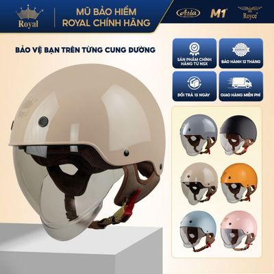 Mũ Bảo Hiểm 1/2 Royal M239 Có Kính Âm | Size M L XL XXL | Đạt Chuẩn Chính Hãng | BH 12T Tại NSX