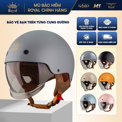Mũ Bảo Hiểm 1/2 Xe Máy Royal M239 Có Kính Âm Che Măt | Size M L XL XXL | Đạt Chuẩn | BH 12T Tại NSX