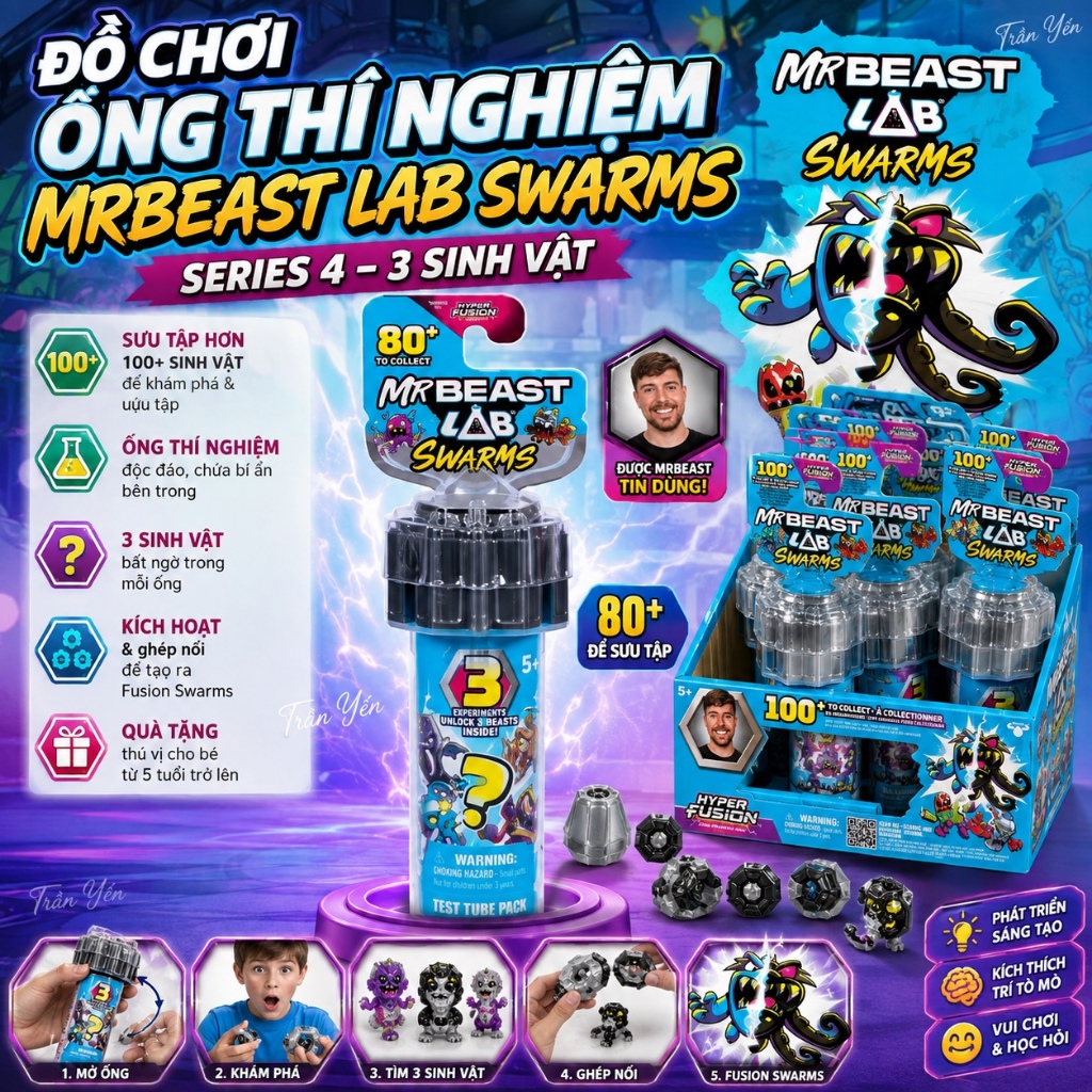 ĐỒ CHƠI ỐNG THÍ NGHIỆM MRBEAST LAB SWARMS – SERIES 4