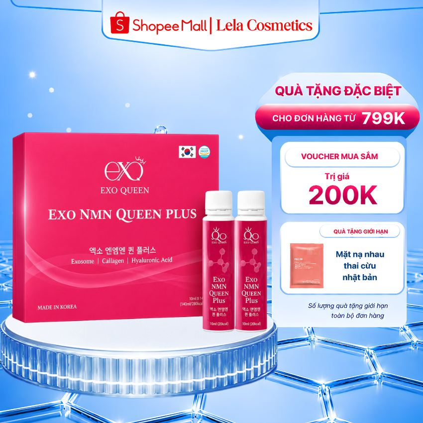 Nước Uống Bổ Sung Collagen Exosome EXO NMN QUEEN PLUS Maxclinic Hàn Quốc Hộp 28 Ống