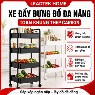 [100% Sắt] Xe Đẩy Spa 3 Tầng Đa Năng Vật liệu thép carbon Có Bánh Xe Kệ sắt đa năng Chịu tải trọng 300kg Xe đẩy đựng đồ
