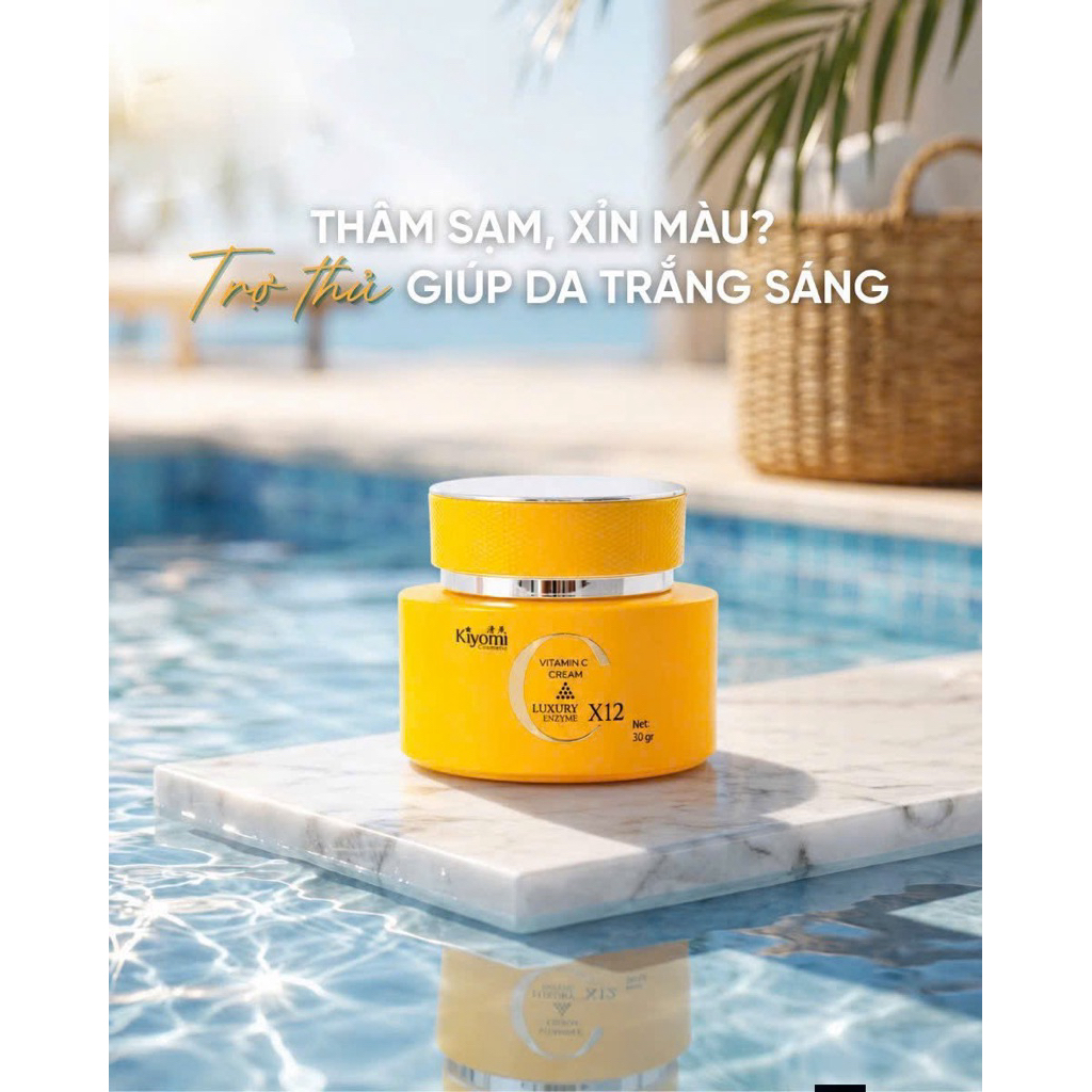KEM VITAMIN C Nhật  LUXURY Enzyme X12  - KIYOMI 30gr