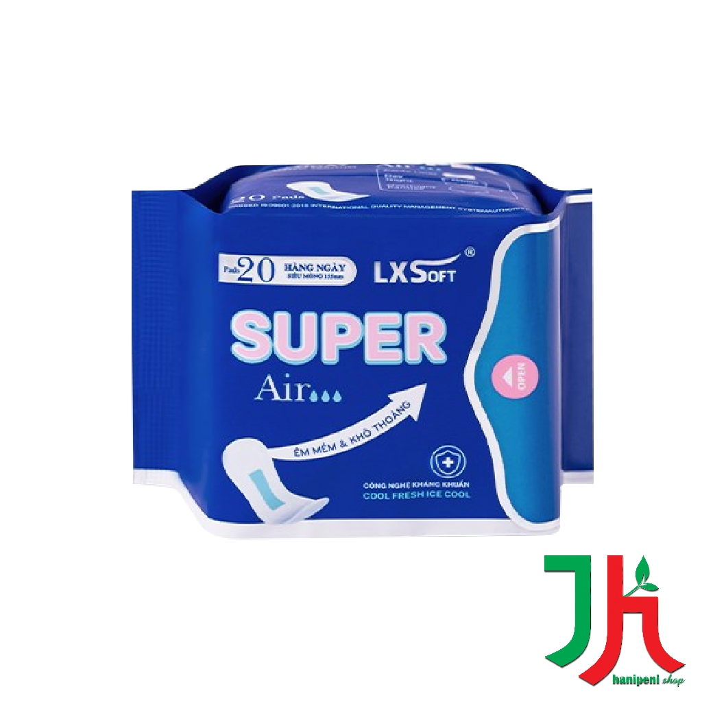 Băng vệ sinh hàng ngày LXSoft Daily Super Air Sanitary Napkins 20M(lõi treo nano thoáng khí) THShop