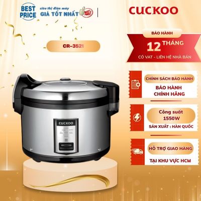 Nồi Cơm Điện Cuckoo CR-3521  6.3 Lít Màu Đen Chì - Hàng Chính Hãng Nồi Cơ Dung Tích Lớn