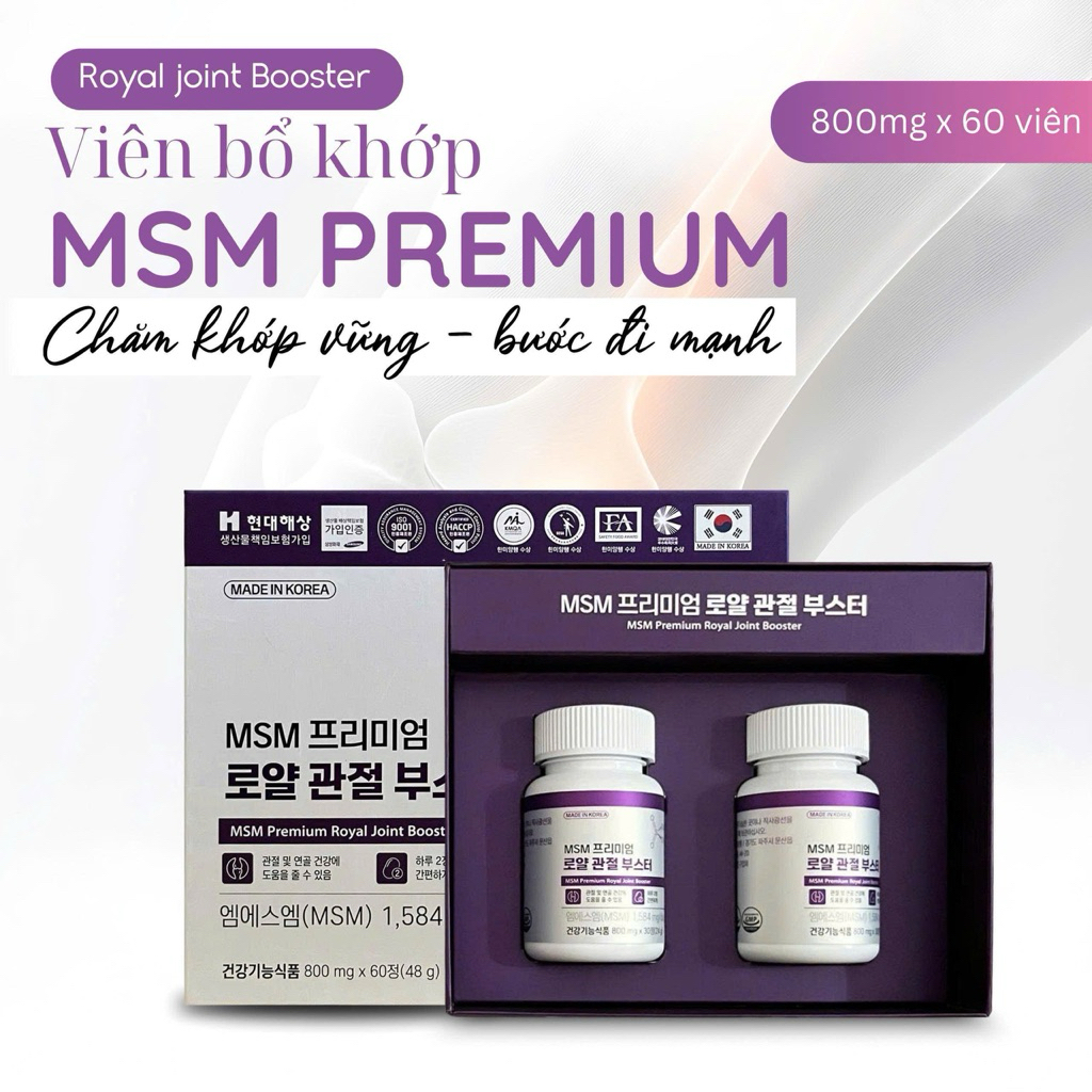 VIÊN BỔ KHỚP MSM Premium Royal Joint Booster 60 viên