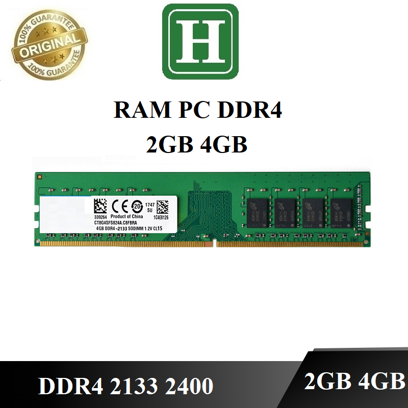 RAM PC DDR4 2GB 4GB DDR4 bus 2133 2400 2666 - hàng zin tháo máy BH 6 tháng