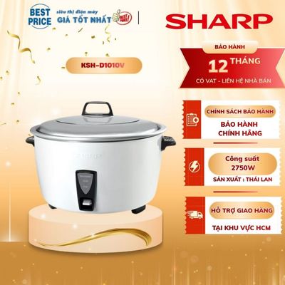 KSH-D1010V Nồi cơm điện Sharp 10 lít, nắp rời, chính hãng Thái Lan, CS: 2750W KSH-D1010V