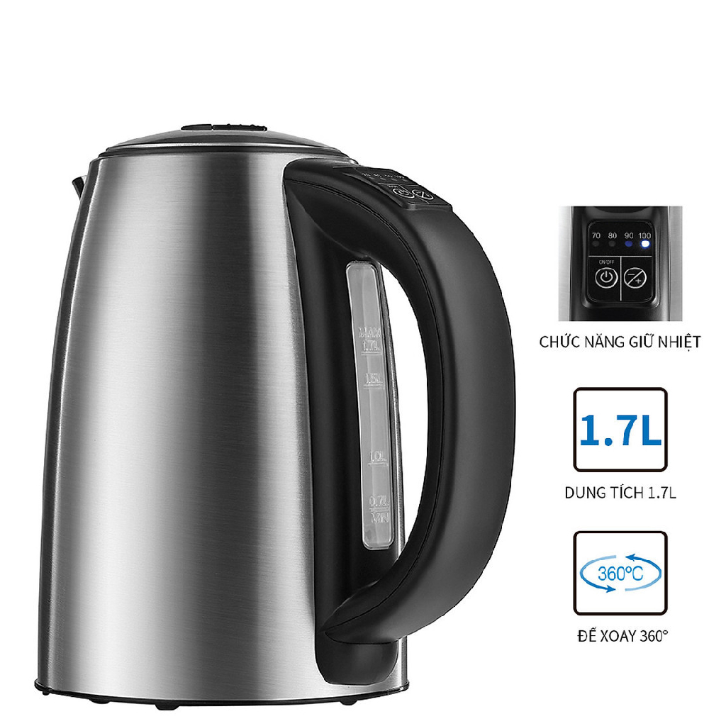 Bình Đun Siêu Tốc LocknLock EJK136SLV (1.7 Lít)