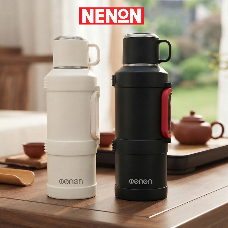 Bình Giữ Nhiệt 2Lít INOX 316 – Bình Giữ Nhiệt Dung Tích Lớn 2000ml Nắp Cốc - NENON