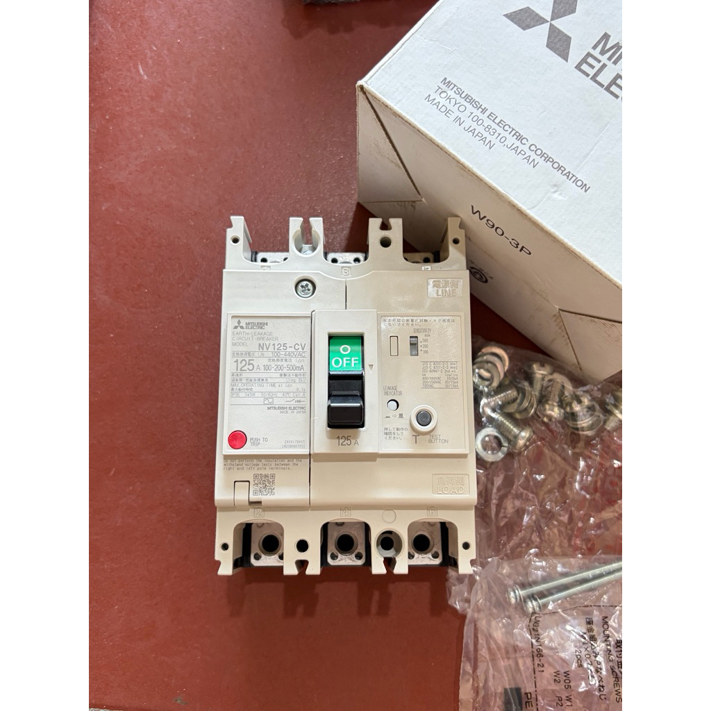 Aptomat Chống Giật Mitsubishi 3P (Mới 100%) 60A, 100A, 125A
