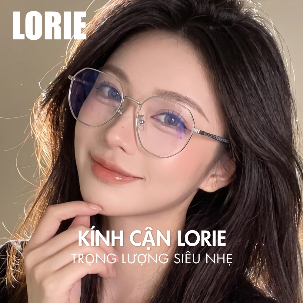 Kính cận LORIE, gọng kính kim loại điểm nhấn càng kính, trẻ trung phù hợp nhiều kiểu mặt - L116