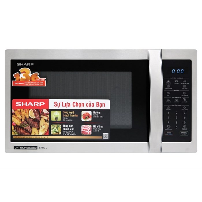 Lò vi sóng có nướng Sharp R-G52XVN-ST 25 lít (xả kho giá rẻ, bảo hành chính hãng)