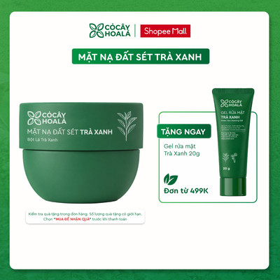 MẶT NẠ ĐẤT SÉT TRÀ XANH CỎ CÂY HOA LÁ 120g