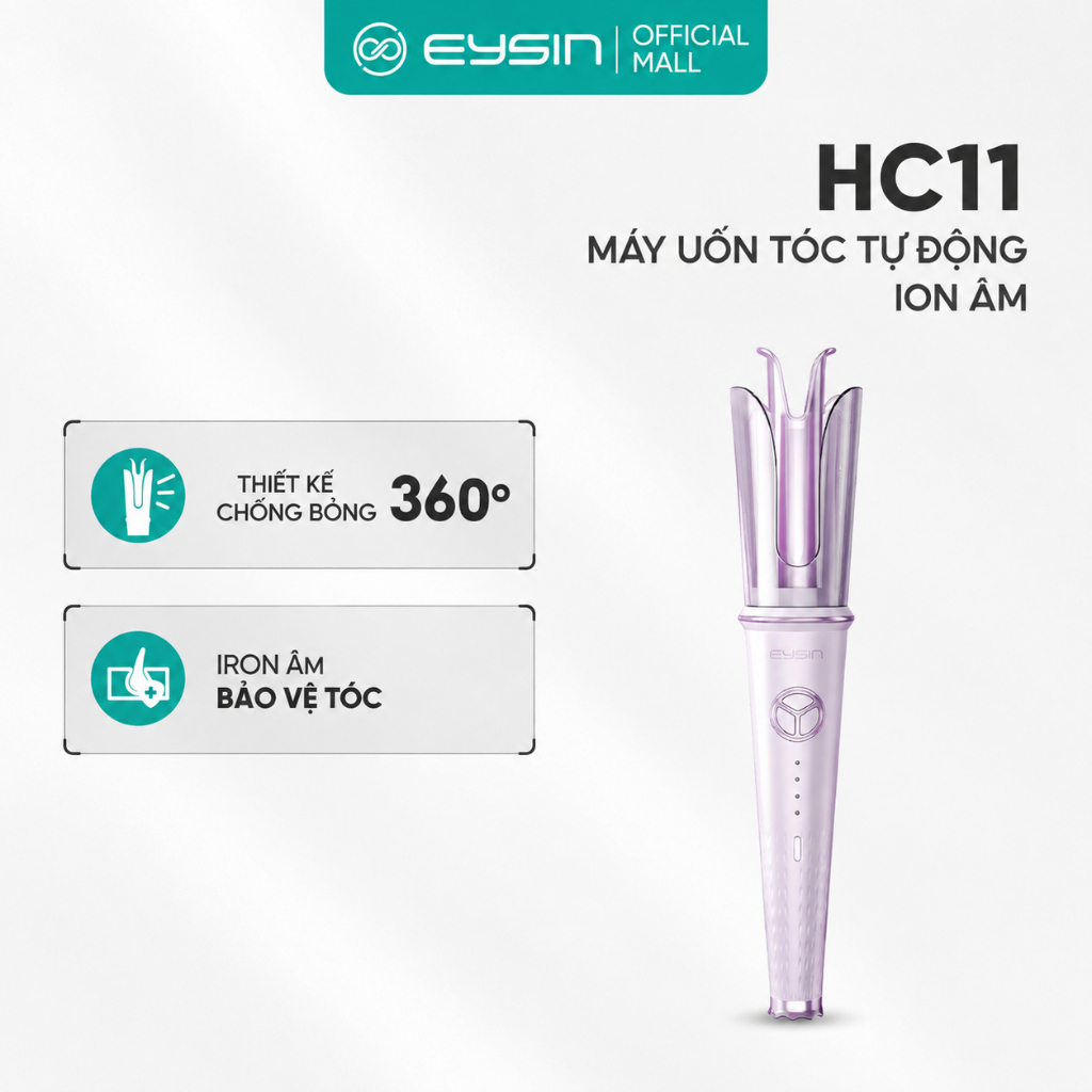 Máy Uốn Tóc Tự Động EYSIN HC11 Tạo Kiểu Nhiệt Nhanh 4 Mức Nhiệt Độ