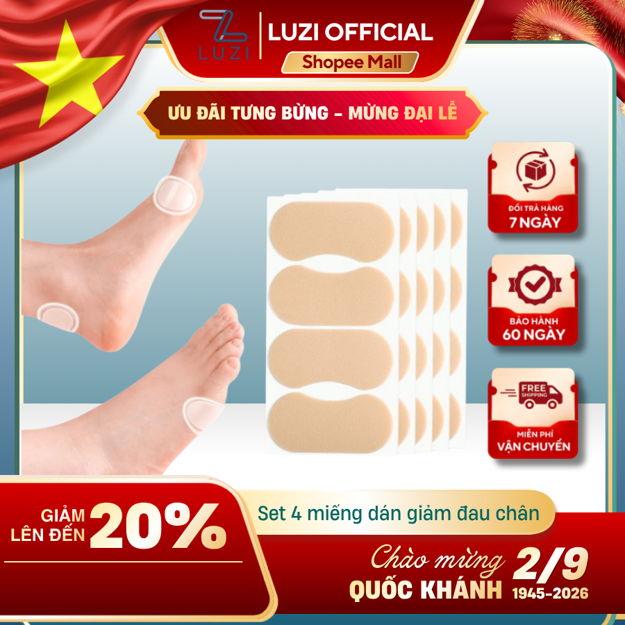 Set 4 miếng dán LUZI bằng mút bảo vệ chân chống trầy xước tiện lợi, nhỏ gọn đa năng MD4