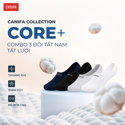Combo 3 đôi tất lười nam CANIFA ôm chân Anti Bac 8AX26A003