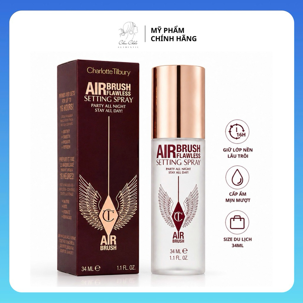 Xịt Khóa Nền Charlotte Tilbury Airbrush Flawless Setting Spray