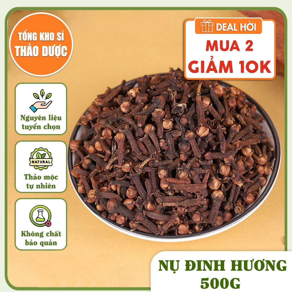 Nụ đinh hương 500g, đinh hương khô, nụ to, thơm, nguyên liệu gia vị nấu phở, lẩu, mai quế lộ