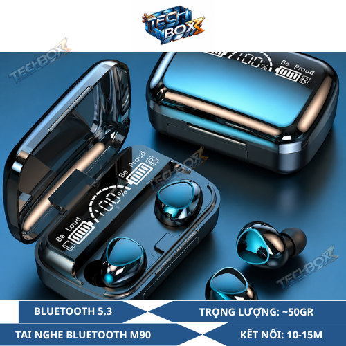 TAI NGHE BLUETOOTH M90 PRO – THIẾT KẾ GAMING, ÂM THANH SỐNG ĐỘNG