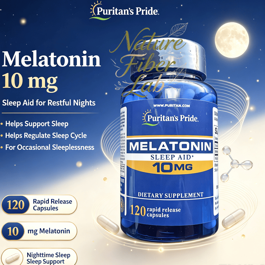 【Nhập khẩu từ Mỹ】Viên Uống Puritan’s Pride Melatonin 10mg Sleep Aid 120 viên