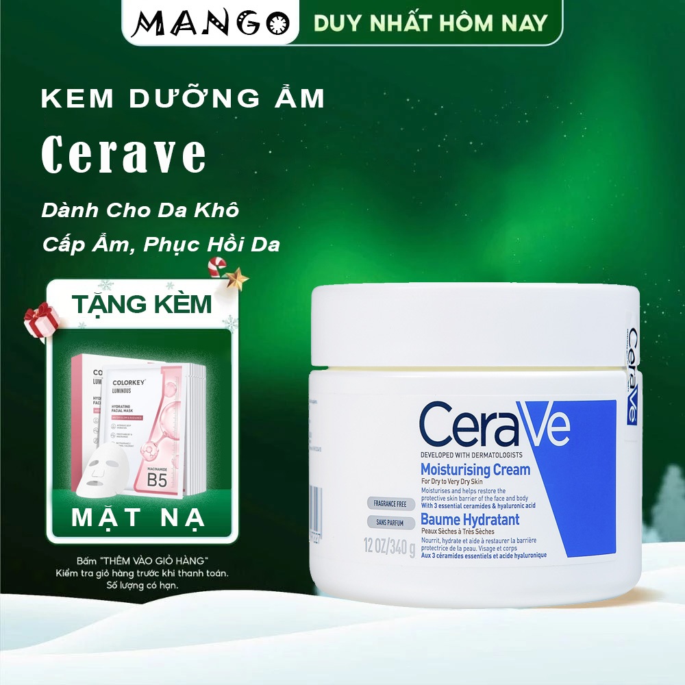 Kem dưỡng ẩm CERAVE MOISTURISING CREAM 340G dành cho da khô bảo vệ da