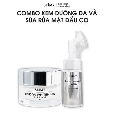 Combo Kem Dưỡng Da và Sữa Rửa Mặt Đầu Cọ Seimy