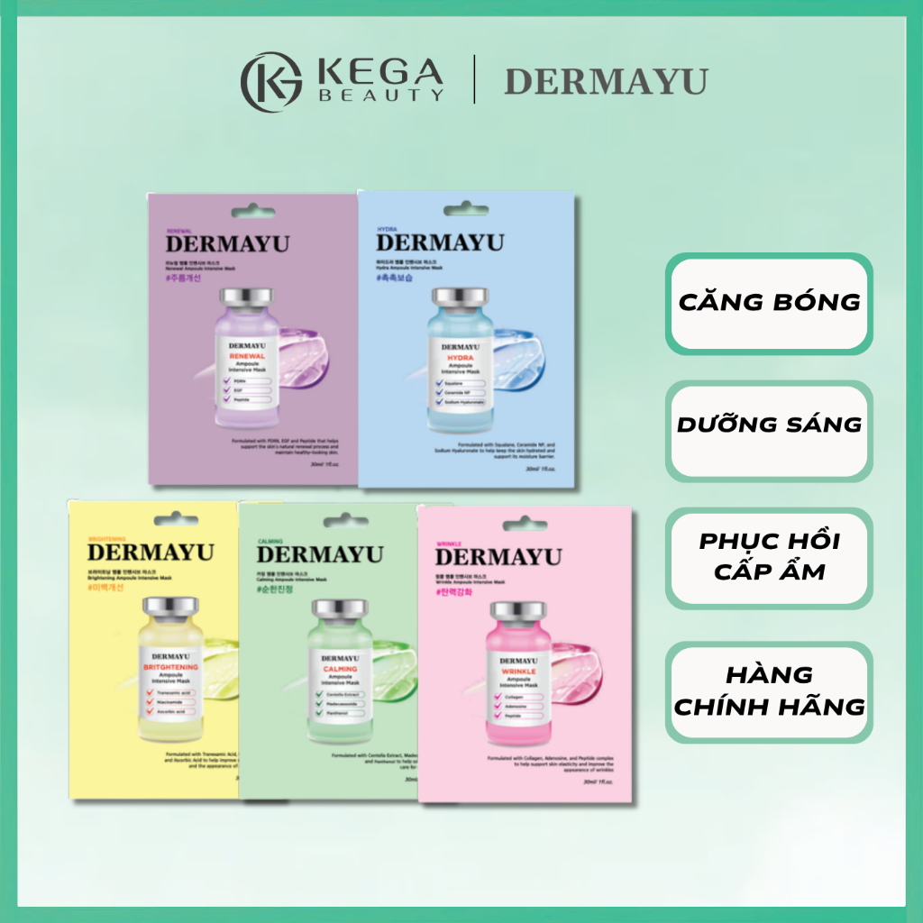Mặt Nạ DERMAYU Dưỡng Sáng Cấp Ẩm Căng Bóng Phục Hồi Da 30ml Hàn Quốc